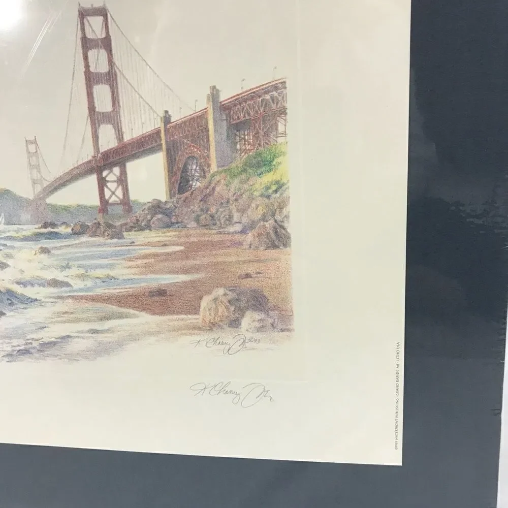 NWT Kathleen Chaney Fritz Golden Gate Print